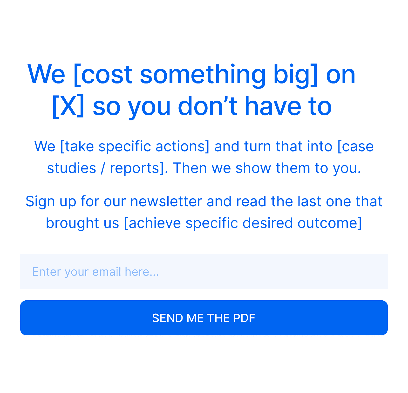 Blueprint of we cost something so you dont have to
