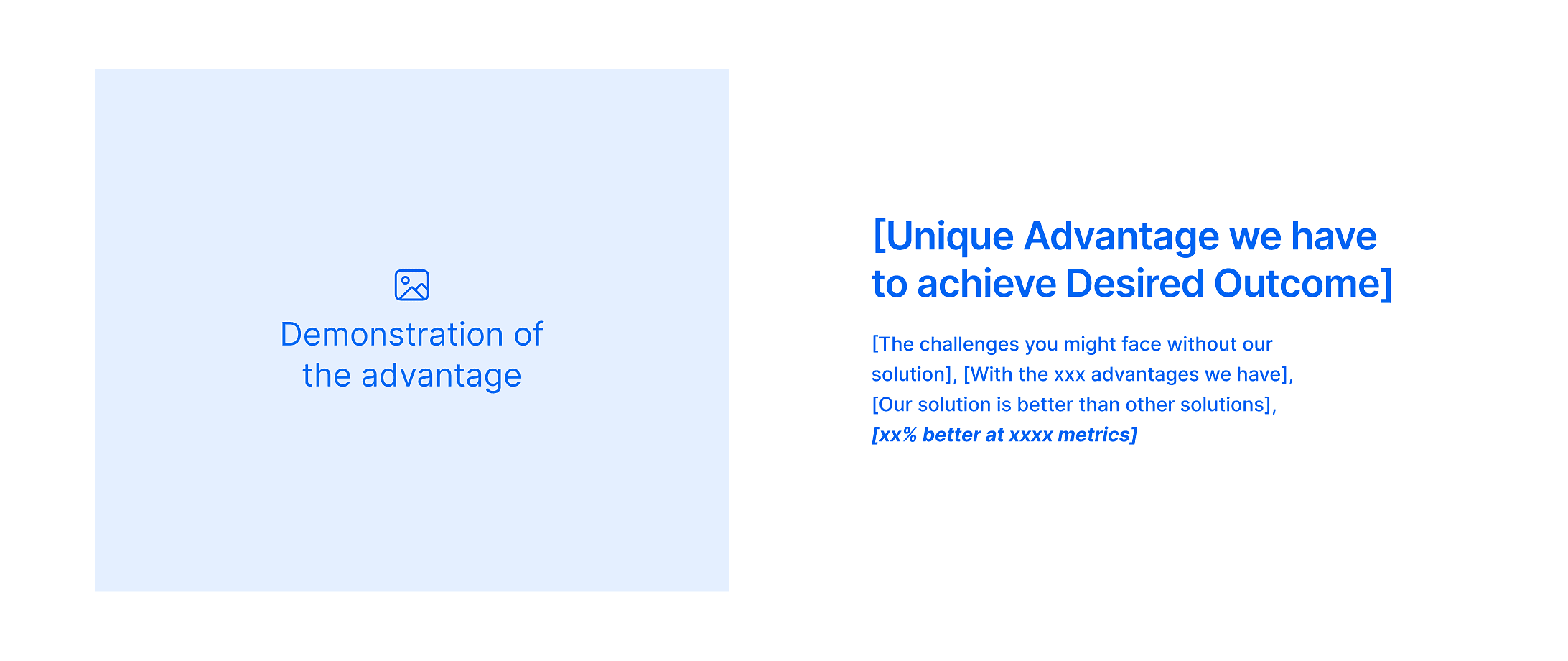 Blueprint of advantage demonstrate with highlighted metrics
