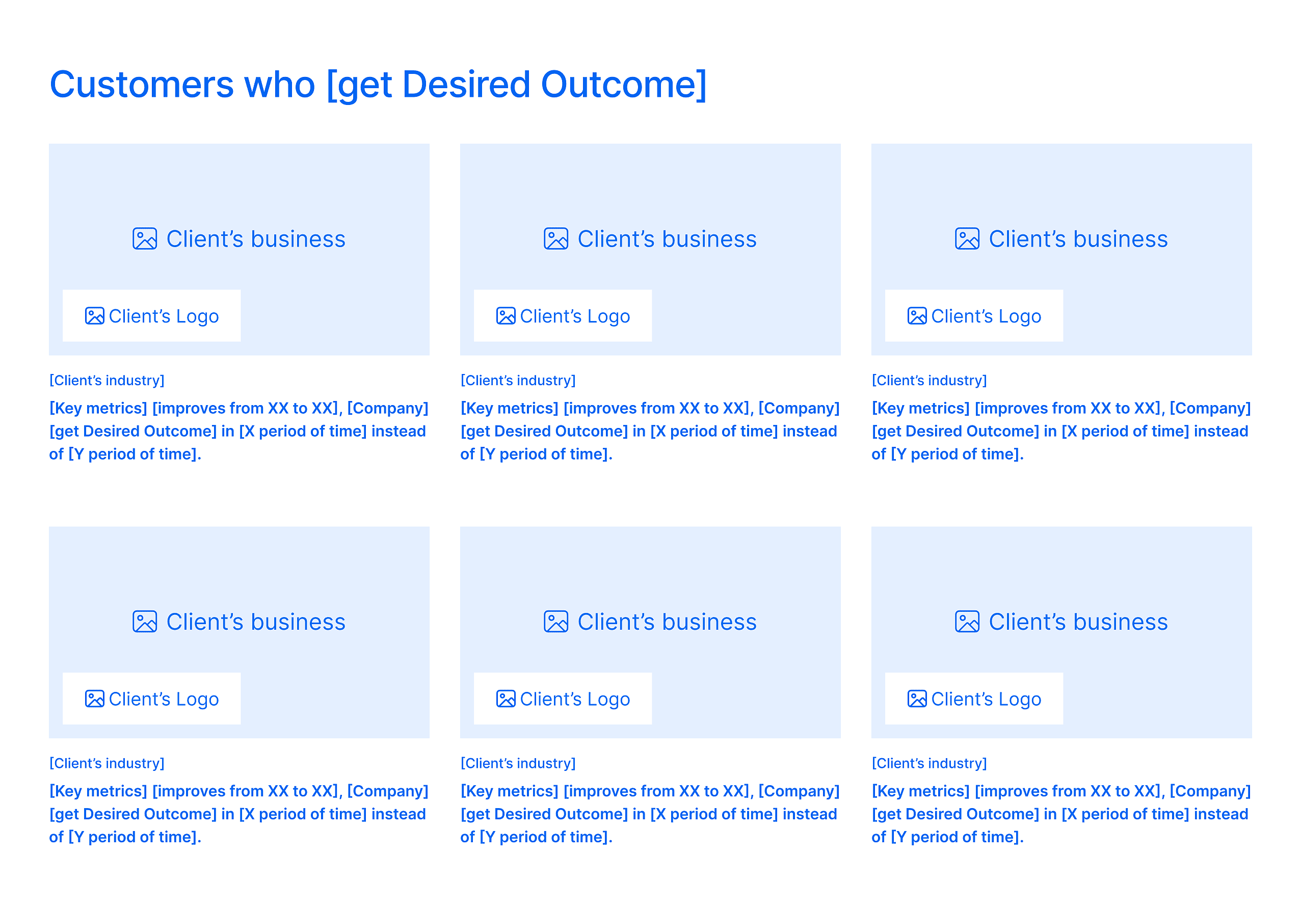 Blueprint of case studies of client who get desired outcome