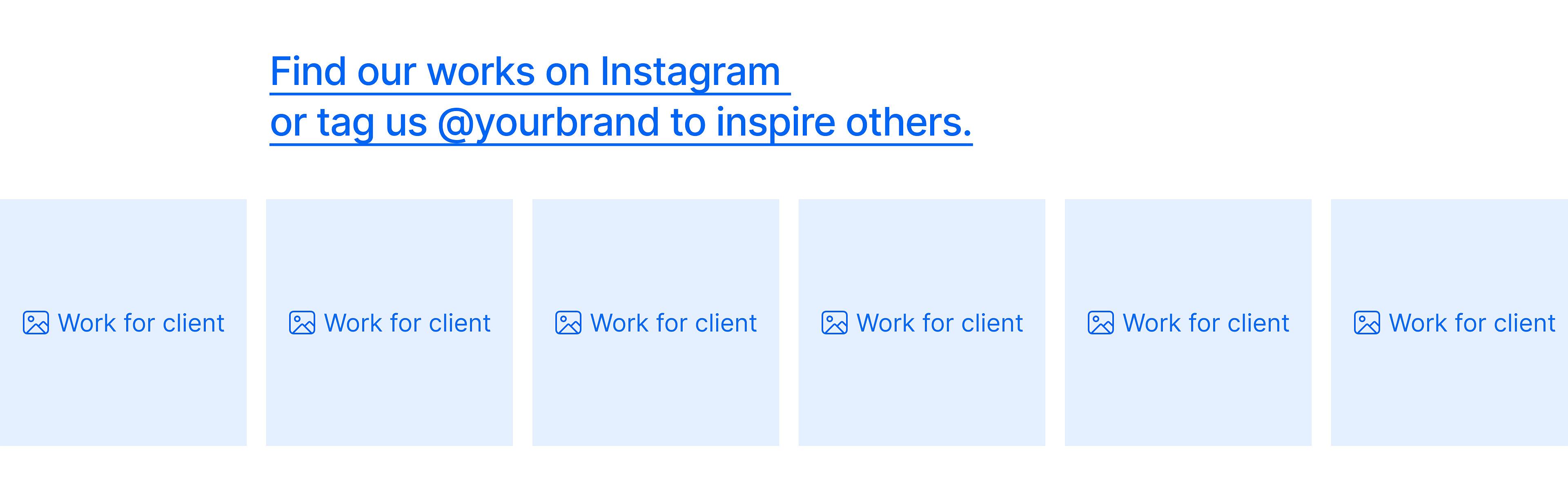 Blueprint of find our works on social media