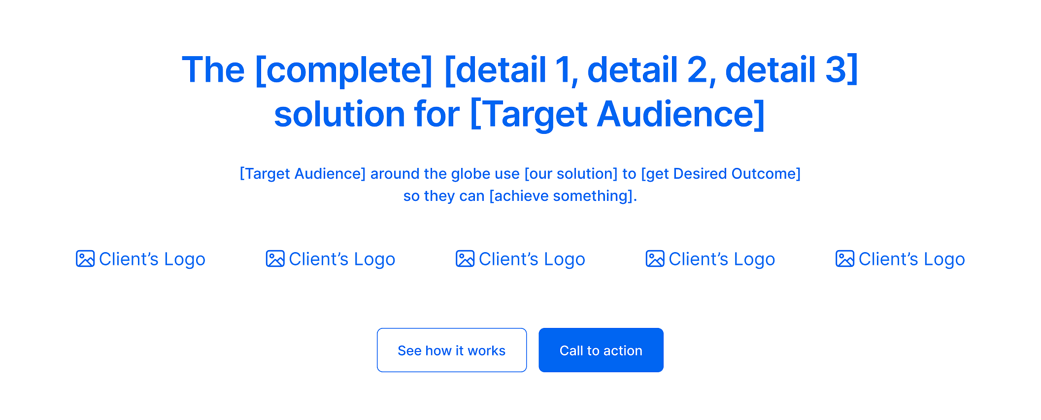 Blueprint of the solution for target audience