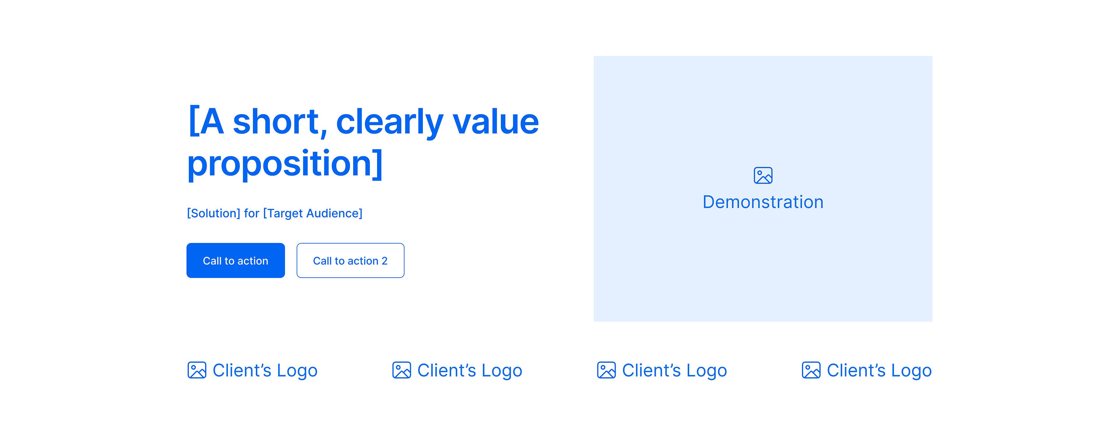 Blueprint of a short and clear value proposition