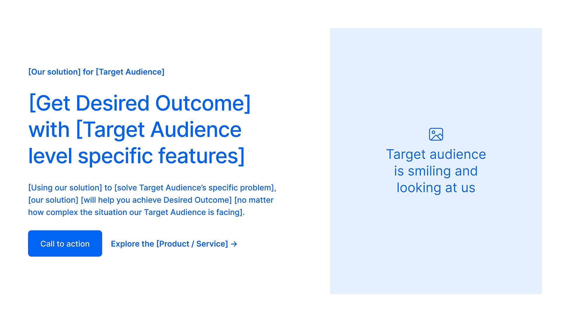 Blueprint of achieve with target audience specific features