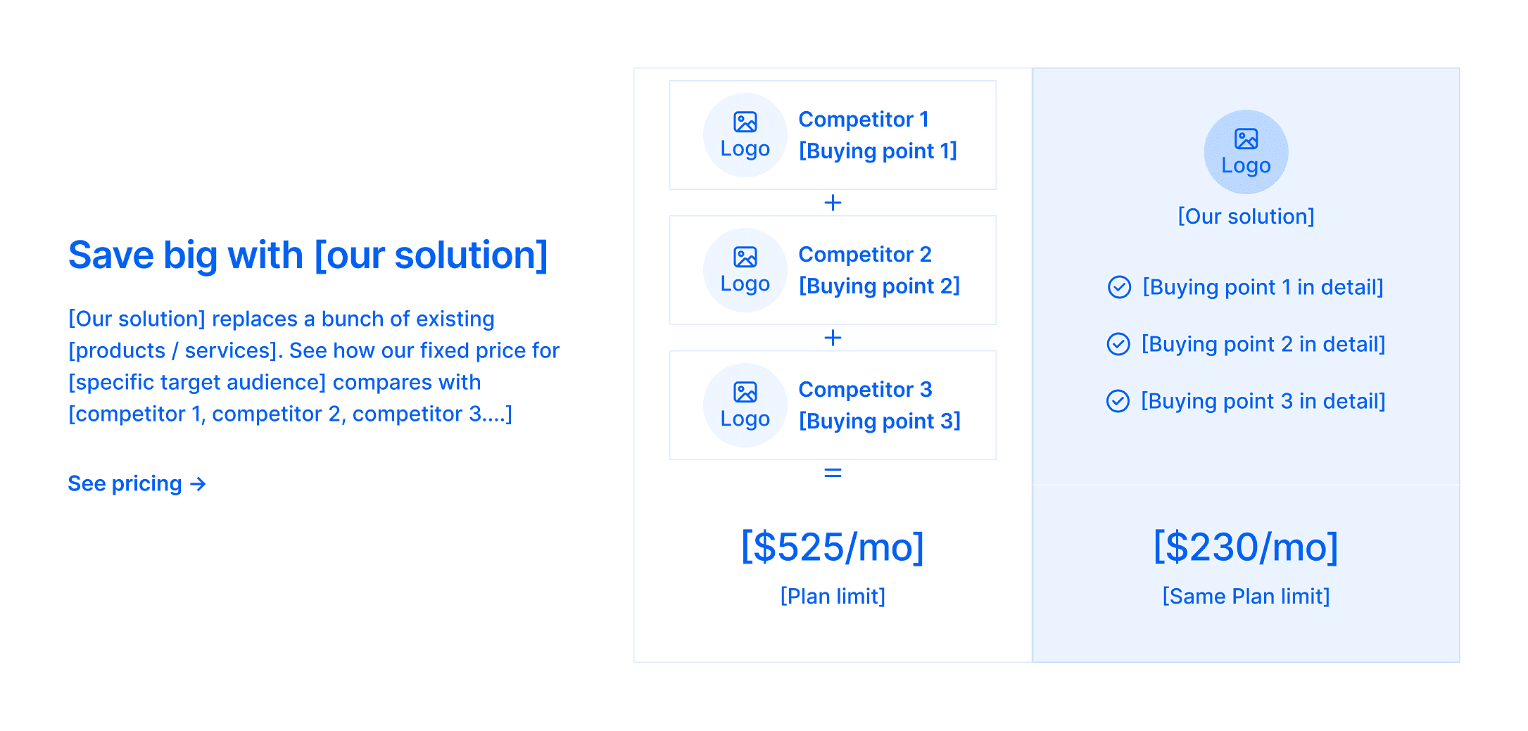 Blueprint of save big with our solution