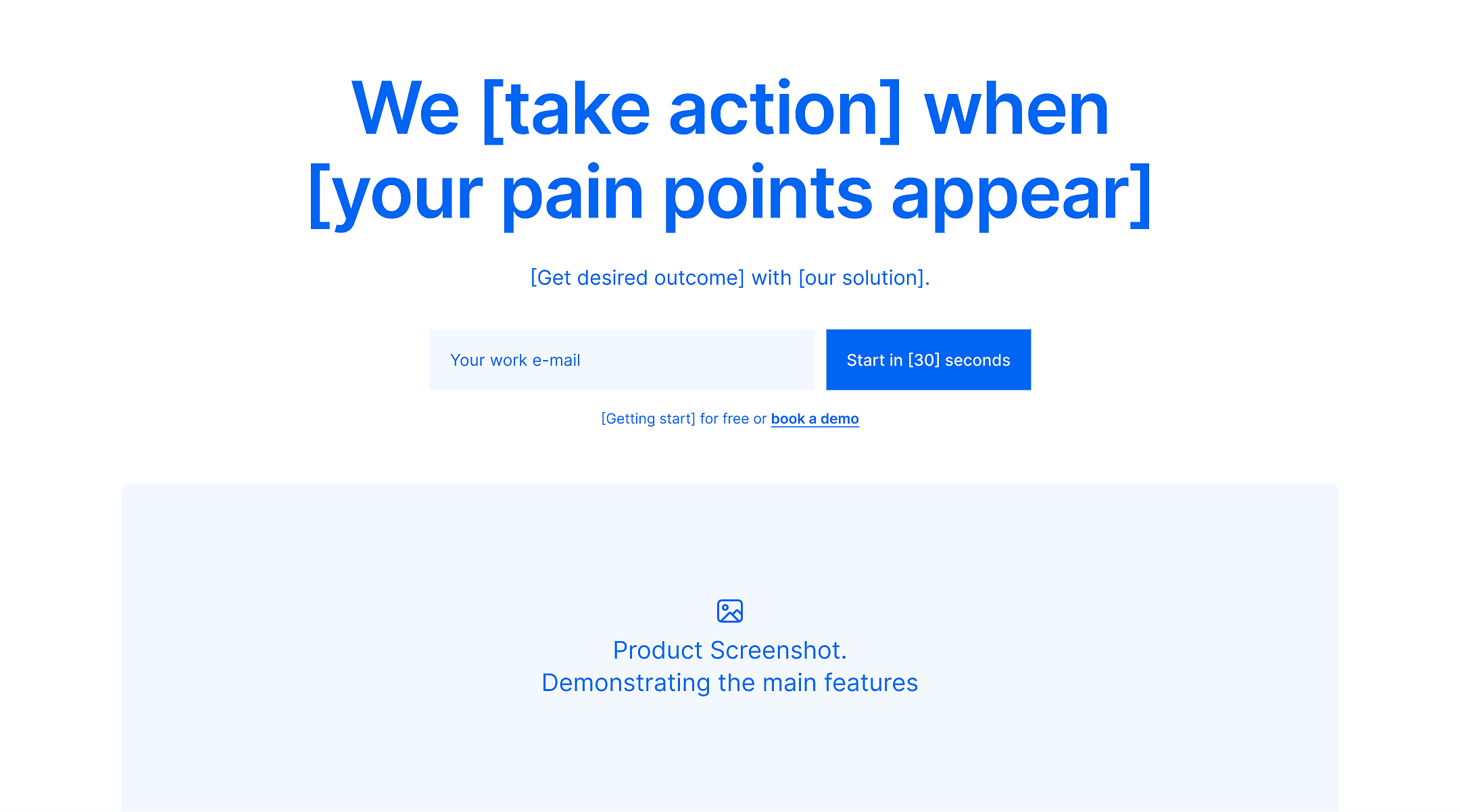 Blueprint of we take action when your pain points appear
