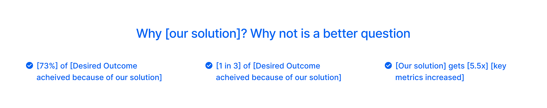 Blueprint of why choose our solution