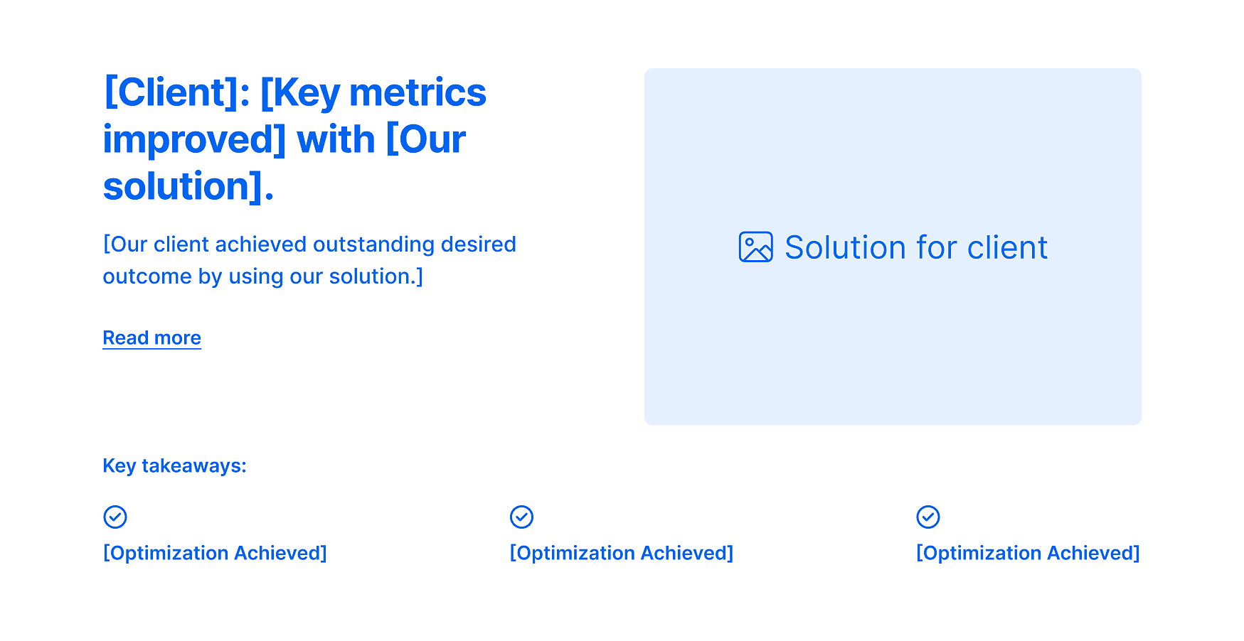 Blueprint of case study with optimized results