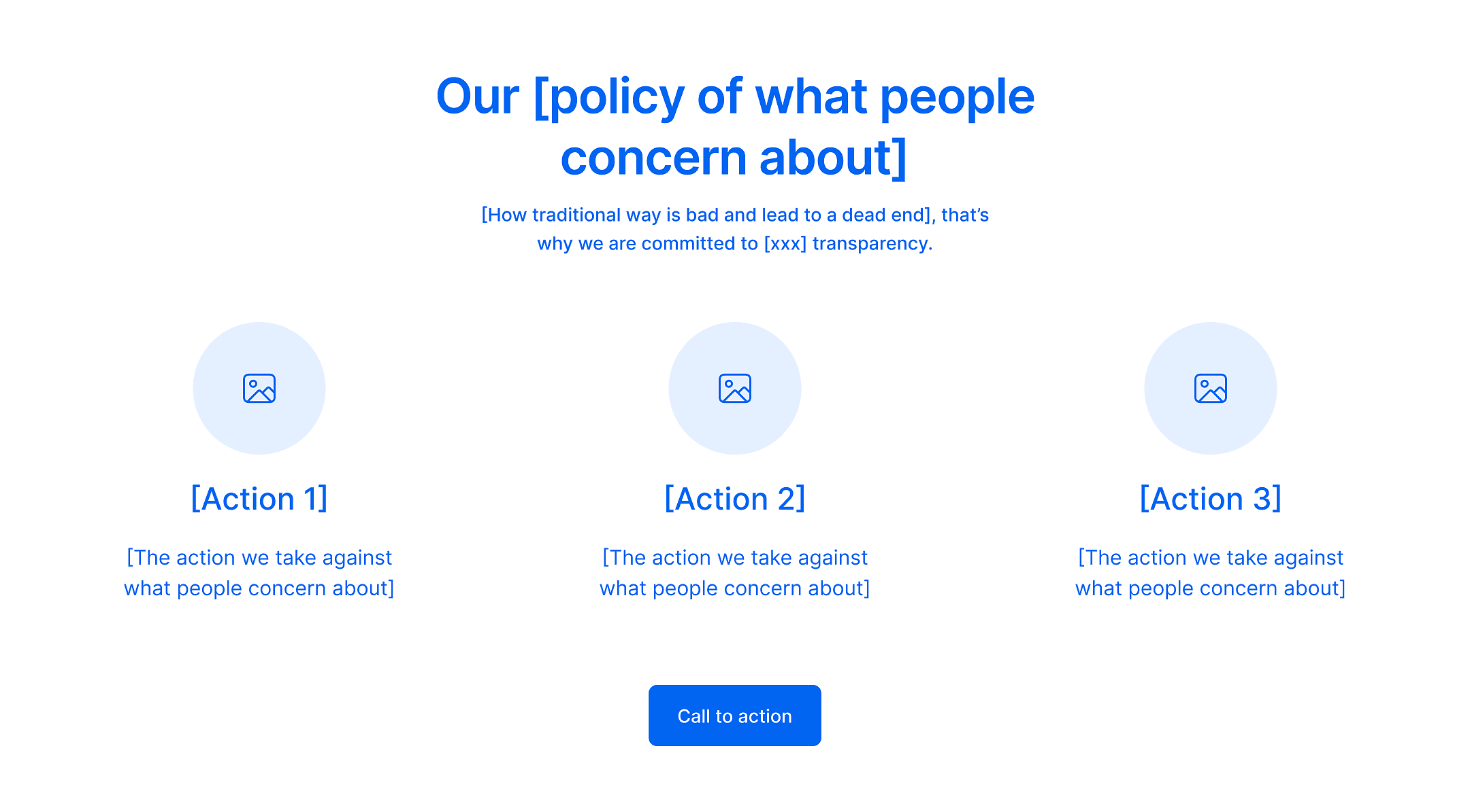 Blueprint of we take actions against what you concern about