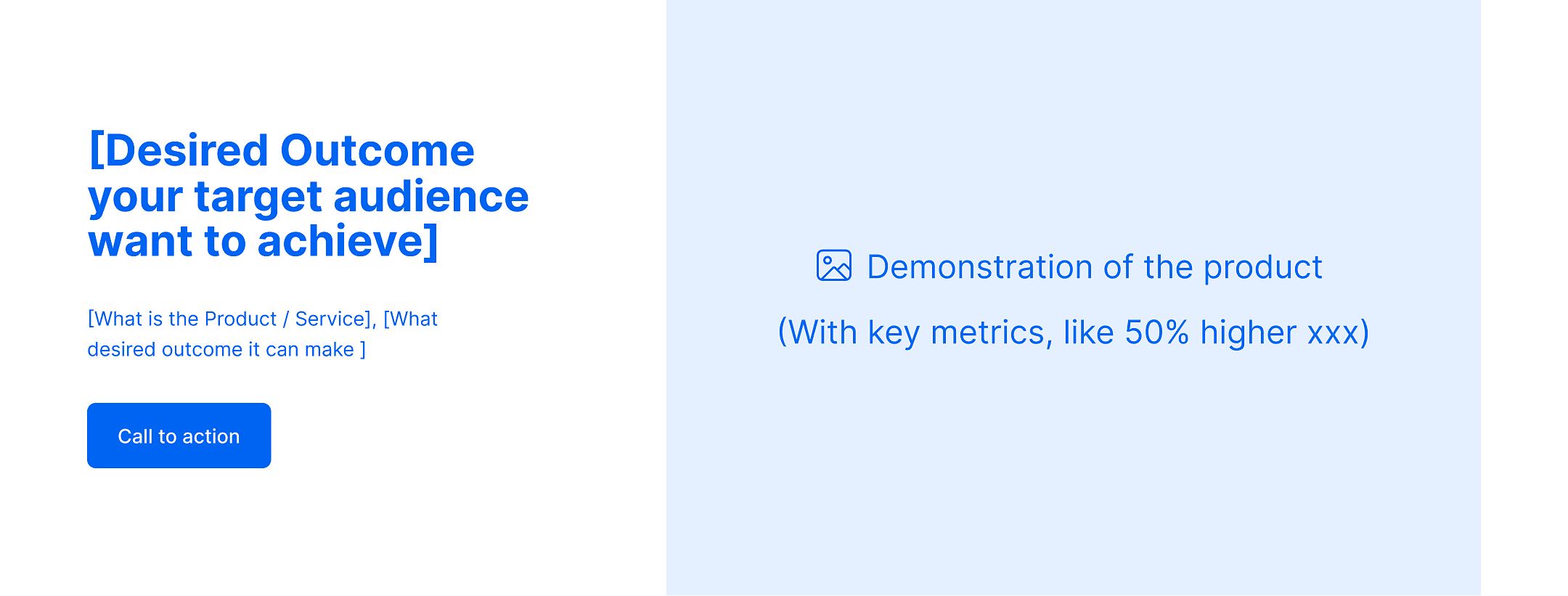 Blueprint of demonstration with key metrics