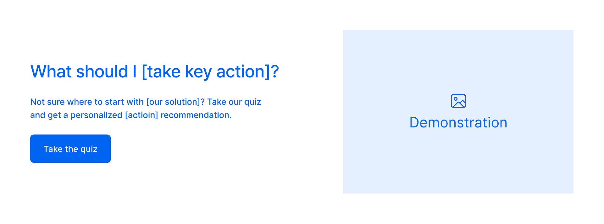 Blueprint of invite people to take a quiz